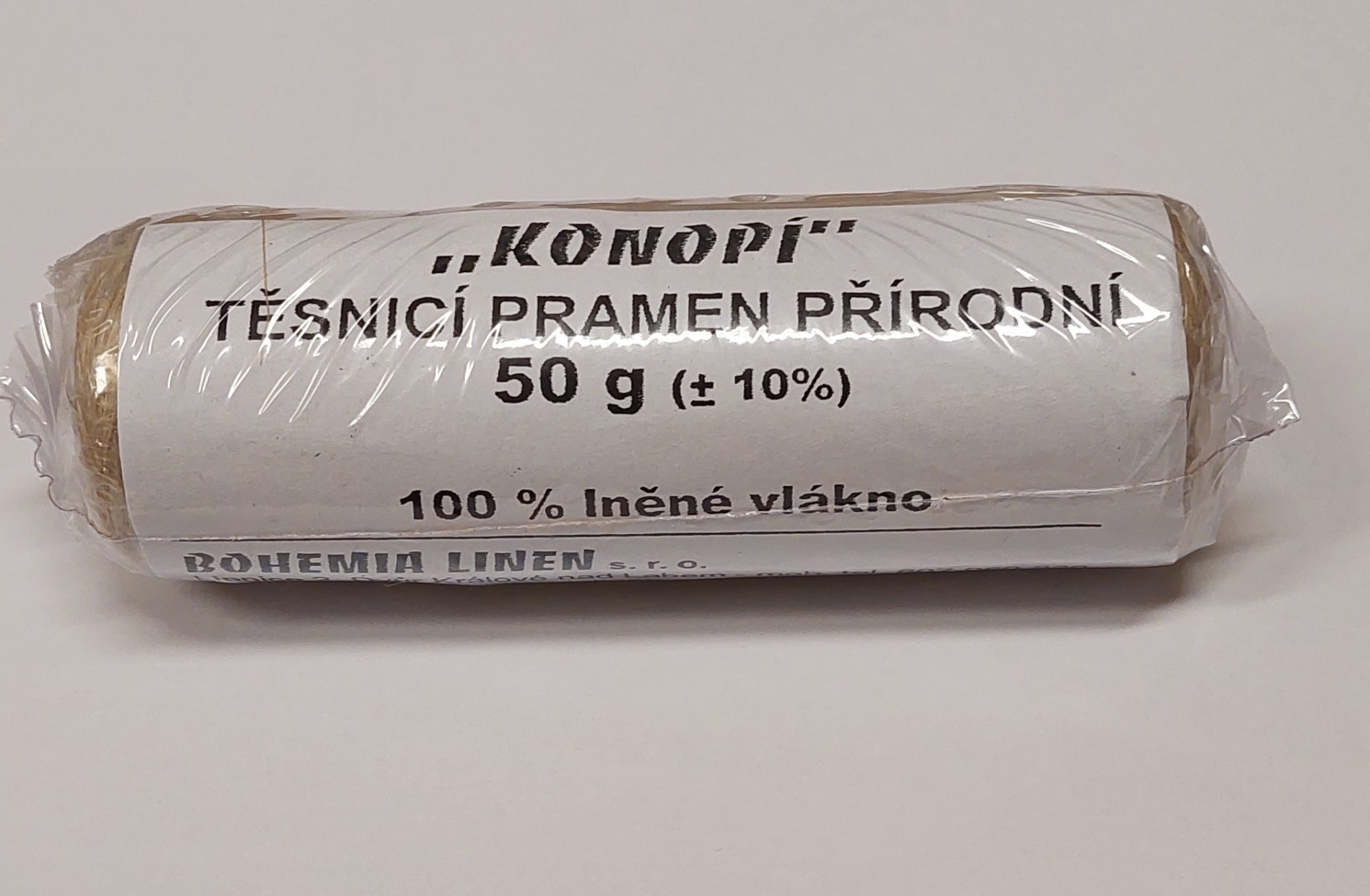 Konopí - len balený v sáčku, těsnění, instalatérské česání, koudel